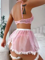 PEMBE HİZMETÇİ FANTEZİ KOSTÜM